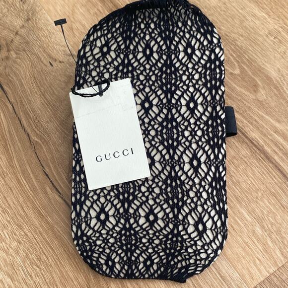 NWT Gucci black Rombhoid footless tights nylons sz Small - Picture 1 of 6